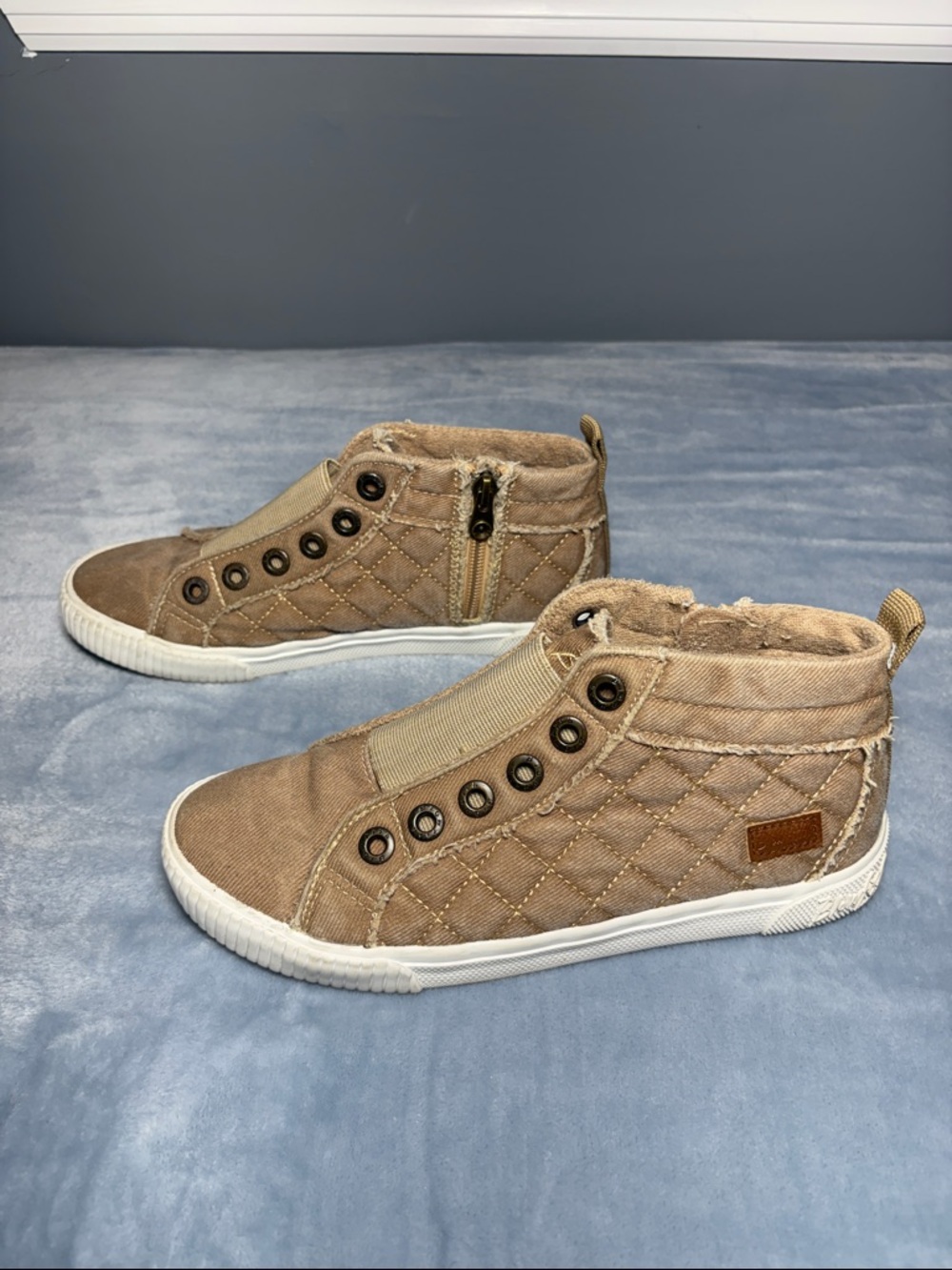 Blowfish Malibu Casual Slip-On Canvas Sneakers in Tan - Picture 4 of 9